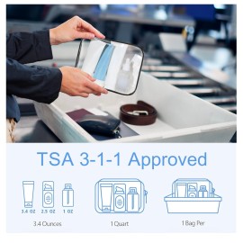 ploimyur TSA Approved Toiletry Bag,2 Pack Clear Toiletry Bag, Quart Size Travel Bag TSA Approved,Clear Travel Bags for Toiletries,Clear Cosmetic Bags with Zipper, Carry on Travel Bag,Black ploimyur TSA Approved Toiletry Bag,2 Pack Clear Toiletry Bag, Quart Size Travel Bag TSA Approved,Clear Travel Bags for Toiletries,Clear Cosmetic Bags with Zipper, Carry on Travel Bag,Black