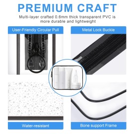 ploimyur TSA Approved Toiletry Bag,2 Pack Clear Toiletry Bag, Quart Size Travel Bag TSA Approved,Clear Travel Bags for Toiletries,Clear Cosmetic Bags with Zipper, Carry on Travel Bag,Black ploimyur TSA Approved Toiletry Bag,2 Pack Clear Toiletry Bag, Quart Size Travel Bag TSA Approved,Clear Travel Bags for Toiletries,Clear Cosmetic Bags with Zipper, Carry on Travel Bag,Black