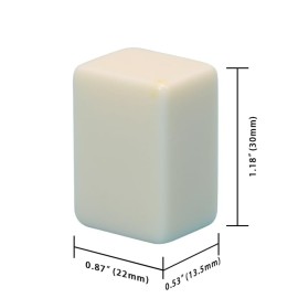 VPH Travel Chinese Mahjong Set Ivory 144 Sheets with Rattan Box and Tablecloth (Ivory)