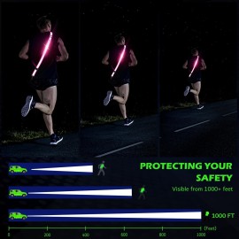 Ylzzrs Reflective Sash Gear for Walking at Night,LED Reflective Belt Safety Lights,Lights for Night Dog Walking,High Visibility Type-C Rechargeable with Phone Holder for Men Women(Pink) Ylzzrs Reflective Sash Gear for Walking at Night,LED Reflective Belt Safety Lights,Lights for Night Dog Walking,High Visibility Type-C Rechargeable with Phone Holder for Men Women(Pink)