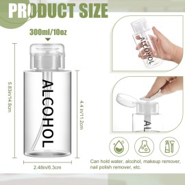 Layhit 1 Pcs 10 oz Alcohol Pump Dispenser Bottle Alcohol Dispenser Push Down Liquid Dispenser Clear Empty Pumping Bottle Refillable Cosmetic Container for Personal, Salon, Nail Care, Hospital Use Layhit 1 Pcs 10 oz Alcohol Pump Dispenser Bottle Alcohol Dispenser Push Down Liquid Dispenser Clear Empty Pumping Bottle Refillable Cosmetic Container for Personal, Salon, Nail Care, Hospital Use