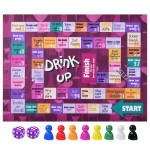 NETANICO Drinking Games,Leather Mat Drinking Board Game for Adults,Interactive Girls Night Drinking Games,Bachelorette Party Games,Age 21+,2-8 Players