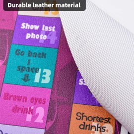 NETANICO Drinking Games,Leather Mat Drinking Board Game for Adults,Interactive Girls Night Drinking Games,Bachelorette Party Games,Age 21+,2-8 Players NETANICO Drinking Games,Leather Mat Drinking Board Game for Adults,Interactive Girls Night Drinking Games,Bachelorette Party Games,Age 21+,2-8 Players