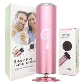 HayZBao Electric Foot File - Callus Remover for Feet,Professional Pedicure Tool for Dead Skin and Calluses,Adjustable Speed Foot File with 60 Pcs Sandpaper Discs - Pink HayZBao Electric Foot File - Callus Remover for Feet,Professional Pedicure Tool for Dead Skin and Calluses,Adjustable Speed Foot File with 60 Pcs Sandpaper Discs - Pink