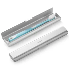 Oralphi Aluminum Toothbrush Travel Case, Portable Toothbrush Holder, Durable Manual Toothbrush Box Container for Traveling, Bathroom, Camping, Business Trip
