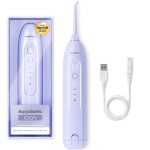 AquaSonic Icon Water Flosser for Teeth - Cordless Rechargeable Oral Irrigator - Waterproof, Portable Dental Cleaning with Jet Tip - Braces Home Travel - Lilac