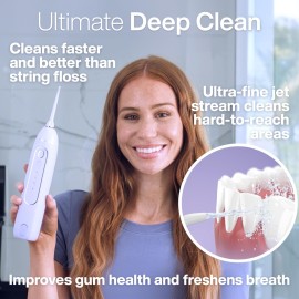 AquaSonic Icon Water Flosser for Teeth - Cordless Rechargeable Oral Irrigator - Waterproof, Portable Dental Cleaning with Jet Tip - Braces Home Travel - Lilac AquaSonic Icon Water Flosser for Teeth - Cordless Rechargeable Oral Irrigator - Waterproof, Portable Dental Cleaning with Jet Tip - Braces Home Travel - Lilac