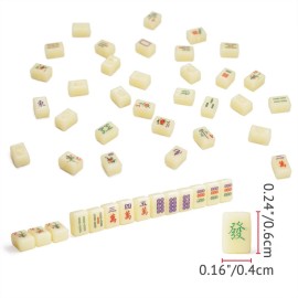 Odoria Dollhouse Mahjong Set Miniature: 1/12 Scale Chinese Mahjong Stone Game Set Traditional - Mini Doll House Accessories Plastic 180 Tiles Odoria Dollhouse Mahjong Set Miniature: 1/12 Scale Chinese Mahjong Stone Game Set Traditional - Mini Doll House Accessories Plastic 180 Tiles