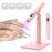 Mini UV Light for Gel Nails, Handheld LED Nail Lamp, Flash Cure Light for Gel x Nails LED Nail Lamp with Stand, Fast Curing, Suitable for Home Manicure and Nail Salon (Pink)