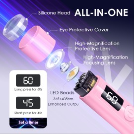 Mini UV Light for Gel Nails, Handheld LED Nail Lamp, Flash Cure Light for Gel x Nails LED Nail Lamp with Stand, Fast Curing, Suitable for Home Manicure and Nail Salon (Pink) Mini UV Light for Gel Nails, Handheld LED Nail Lamp, Flash Cure Light for Gel x Nails LED Nail Lamp with Stand, Fast Curing, Suitable for Home Manicure and Nail Salon (Pink)