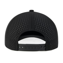 BOTVELA Men Adjustable Snapback Baseball Cap Vented Performance Laser Cut Mesh Hat (Black) BOTVELA Men Adjustable Snapback Baseball Cap Vented Performance Laser Cut Mesh Hat (Black)