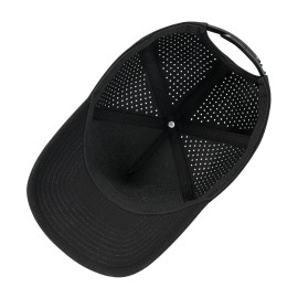 BOTVELA Men Adjustable Snapback Baseball Cap Vented Performance Laser Cut Mesh Hat (Black) BOTVELA Men Adjustable Snapback Baseball Cap Vented Performance Laser Cut Mesh Hat (Black)