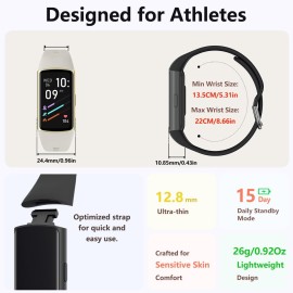 FITVII FINO 2 Slim Fitness Tracker, Smart Watch with Blood Oxygen, Sleep Monitor, 24/7 Heart Rate & Blood Pressure, IP68 Waterproof Health Activity Trackers with Calories Step Counter for Women Men FITVII FINO 2 Slim Fitness Tracker, Smart Watch with Blood Oxygen, Sleep Monitor, 24/7 Heart Rate & Blood Pressure, IP68 Waterproof Health Activity Trackers with Calories Step Counter for Women Men