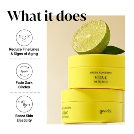 GOODAL Green Tangerine Vitamin C Moisturizing Eye Patch | 5-minute, Hydrating Gel Patch (60 sheets) (2024 Advanced Version) GOODAL Green Tangerine Vitamin C Moisturizing Eye Patch | 5-minute, Hydrating Gel Patch (60 sheets) (2024 Advanced Version)