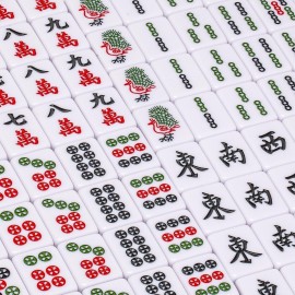 Yellow Mountain Imports Royal Azure Chinese Mahjong Set with 146 Medium Tiles and Blue Vinyl Case - for Chinese Style Gameplay Only []