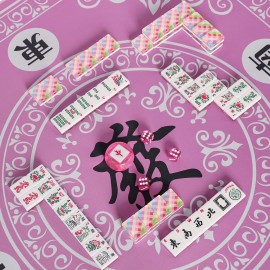 GUSTARIA American Mahjong Set,166 Quality Acrylic Tiles with Colorful Prints, 4 All-in-One Color Rack/Pushers, Complete Mahjong Game Set with Carrying Bag GUSTARIA American Mahjong Set,166 Quality Acrylic Tiles with Colorful Prints, 4 All-in-One Color Rack/Pushers, Complete Mahjong Game Set with Carrying Bag