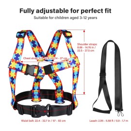 HOOMTREE Safety Harness Leash for Special Needs Child Aged 3-12 Years Fully Ajustable, Sturdy Walking Harness for Older Children with Grab Handle, Keeping Active ADHD/ASD Autism Kids Safe in Public HOOMTREE Safety Harness Leash for Special Needs Child Aged 3-12 Years Fully Ajustable, Sturdy Walking Harness for Older Children with Grab Handle, Keeping Active ADHD/ASD Autism Kids Safe in Public