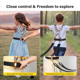 HOOMTREE Safety Harness Leash for Special Needs Child Aged 3-12 Years Fully Ajustable, Sturdy Walking Harness for Older Children with Grab Handle, Keeping Active ADHD/ASD Autism Kids Safe in Public HOOMTREE Safety Harness Leash for Special Needs Child Aged 3-12 Years Fully Ajustable, Sturdy Walking Harness for Older Children with Grab Handle, Keeping Active ADHD/ASD Autism Kids Safe in Public
