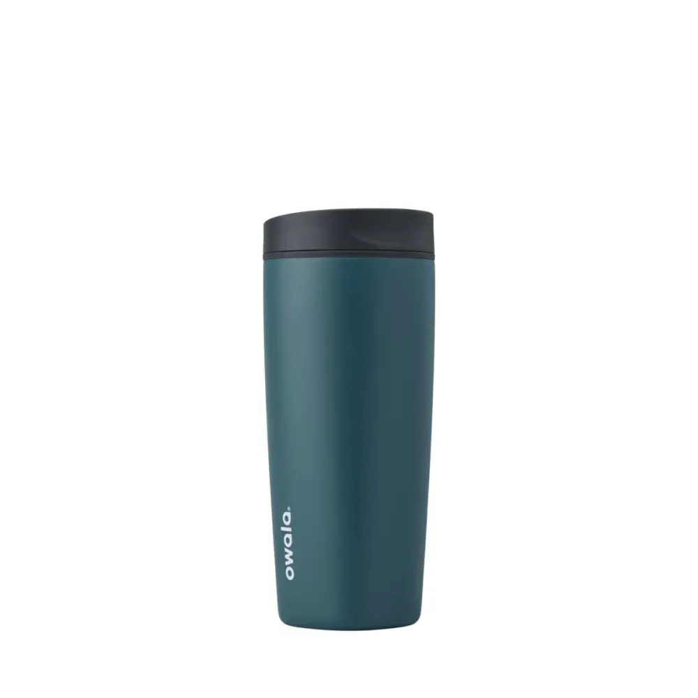 Owala SmoothSip Slider Insulated Stainless Steel Coffee Tumbler, Reusable Iced Coffee Cup, Hot Coffee Travel Mug, BPA Free 20 oz, Grey/Blue (High Dive) Owala SmoothSip Slider Insulated Stainless Steel Coffee Tumbler, Reusable Iced Coffee Cup, Hot Coffee Travel Mug, BPA Free 20 oz, Grey/Blue (High Dive)
