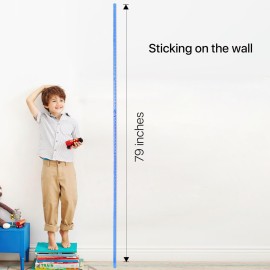Egoldto Height Measurement for Wall, Children Adult Height Measure Rod, 3D Removable Growth Chart Stick, Wall Mounted Splicing Ruler for Kids Baby Nursery 79 inch (Blue) Egoldto Height Measurement for Wall, Children Adult Height Measure Rod, 3D Removable Growth Chart Stick, Wall Mounted Splicing Ruler for Kids Baby Nursery 79 inch (Blue)