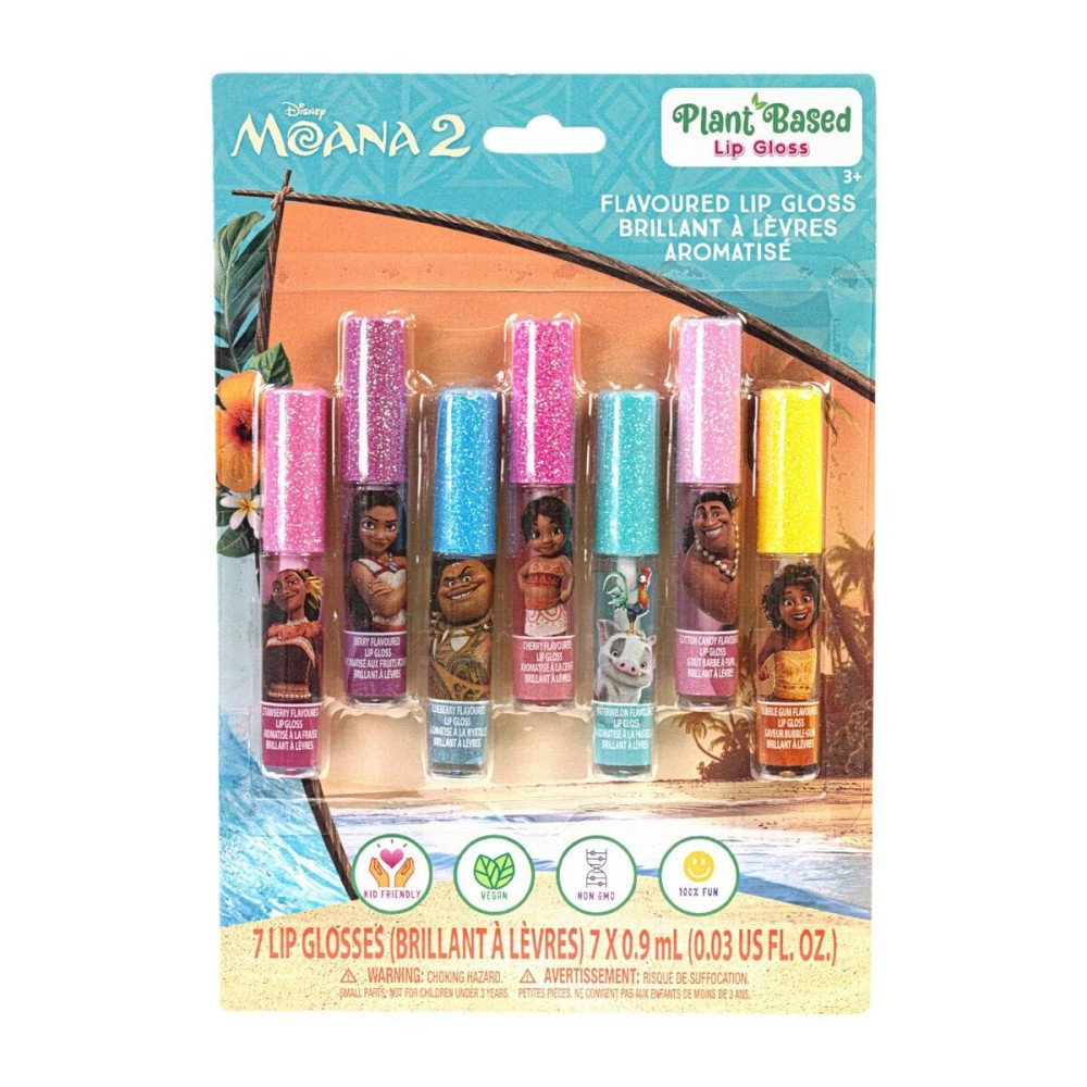 Disney Moana 7 Piece Plant Based Lip Gloss, Girls Party Favors, First Makeup Set for Girl, Perfect for Parties, Sleepovers, and Birthday Gifts, Ages 3+, by Townley Girl Disney Moana 7 Piece Plant Based Lip Gloss, Girls Party Favors, First Makeup Set for Girl, Perfect for Parties, Sleepovers, and Birthday Gifts, Ages 3+, by Townley Girl