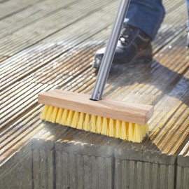 Floor Scrubber Brush with Long Handle for Deck Cleaning, 52\'\' Stiff Bristle Scrub Broom for Shower, Bathroom, Boat, Concrete, Carpet, Garage Floor Scrubber Brush with Long Handle for Deck Cleaning, 52\'\' Stiff Bristle Scrub Broom for Shower, Bathroom, Boat, Concrete, Carpet, Garage