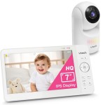 VTech Upgraded 7 Baby Monitor, Advanced HQ Max, Pan Tilt Zoom Video Baby Monitor with Camera and Audio, IPS Screen, Touch Control Multi-Color Night Light, 2-Way Talk, Lullabies, No WiFi