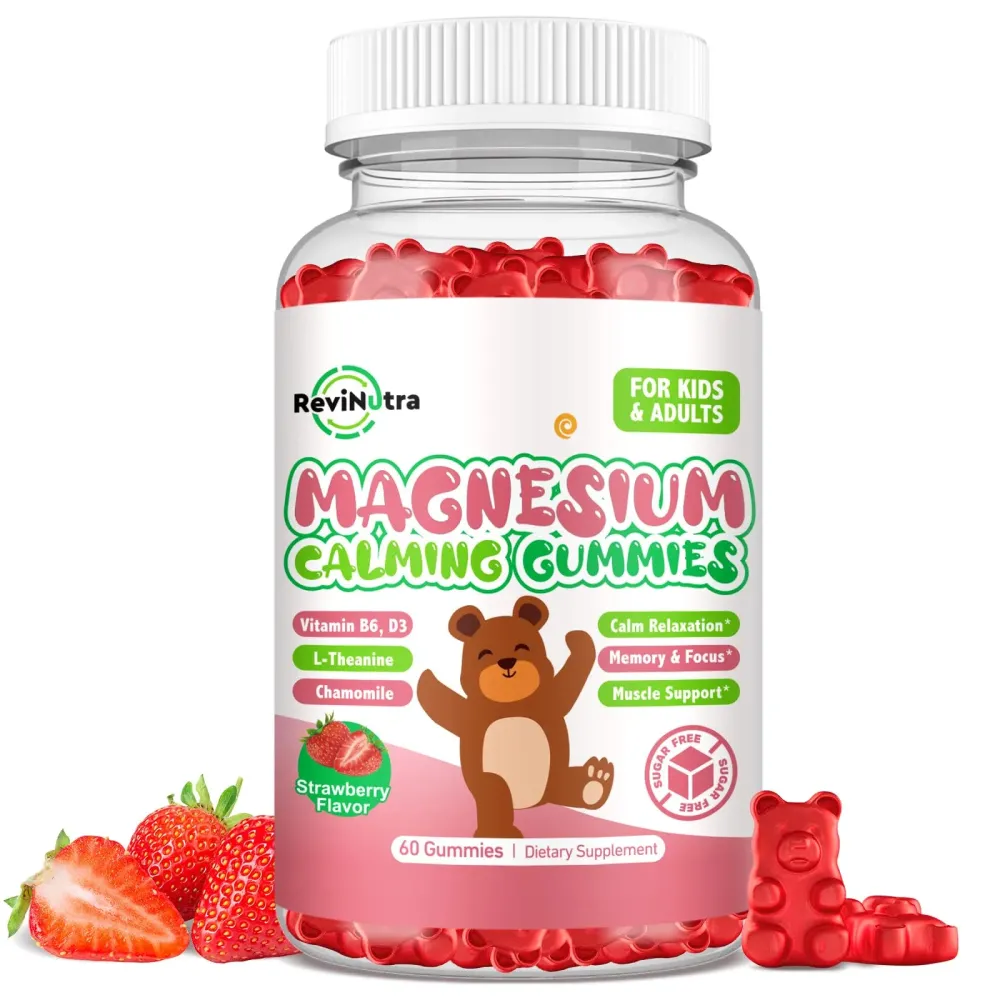 Magnesium Gummies for Kids - Magnesium Glycinate Gummies Supplement with L-Theanine, Vitamin B6, D3 for Kids & Adults Sleep, Calm, Relaxation, Brain, Bones, Sugar Free Strawberry 60ct Magnesium Gummies for Kids - Magnesium Glycinate Gummies Supplement with L-Theanine, Vitamin B6, D3 for Kids & Adults Sleep, Calm, Relaxation, Brain, Bones, Sugar Free Strawberry 60ct