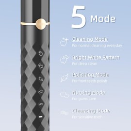Electric Toothbrush Set, Equipped with 10 Brush Heads and Travel case, IPX8 Waterproof, 2-Minute Timer, 42000 high-Frequency Vibrations, 5 Modes, The First Choice for Gift Giving Electric Toothbrush Set, Equipped with 10 Brush Heads and Travel case, IPX8 Waterproof, 2-Minute Timer, 42000 high-Frequency Vibrations, 5 Modes, The First Choice for Gift Giving