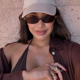 GUVIVI Retro Oval Sunglasses for Women Chic Cat Eye 90s Sunnies Lightweight Narrow Shades Trendy UV protection Sun Glasses GUVIVI Retro Oval Sunglasses for Women Chic Cat Eye 90s Sunnies Lightweight Narrow Shades Trendy UV protection Sun Glasses