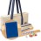 Yellow Mountain Imports American Mahjong Set, Harbor Tide with Beige and Blue Canvas Tote Bag - 4 All-in-One Racks with Pushers, Wright Patterson Scoring Coins, Dice, & Wind Indicator