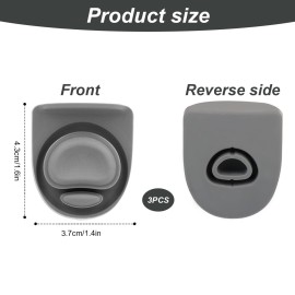 3pcs Replacement Stopper Compatible with Owala FreeSip 24oz 32oz, BPA-Free Silicone Water Bottle Lid Gaskets Replacement for 19/24/32/40oz Bottle Mouth Cap Stopper Seal Parts Accessories (Grey)