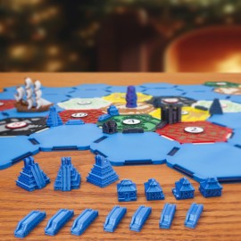 Custom Civilizations for Catan Board Game | Replacement Player Sets | Settlers Pieces | Base Cities Settlements Roads | 3D Printed | (Aztec Base Set)