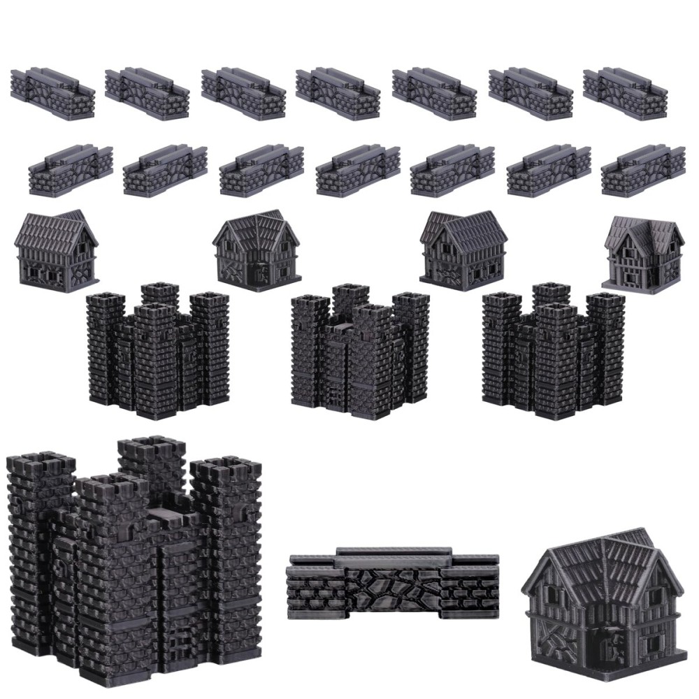 Custom Civilizations for Catan Board Game | Replacement Player Sets | Settlers Pieces | Base Cities Settlements Roads | 3D Printed | (Britons Base Set)