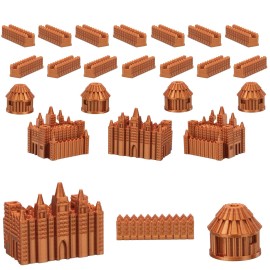 Custom Civilizations for Catan Board Game | Replacement Player Sets | Settlers Pieces | Base Cities Settlements Roads | 3D Printed | (Malian Base Set)