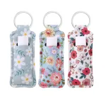 COOKOOKY Chapstick Holder Keychain Cute Lip Balm Keychain Holder (Small daisy)