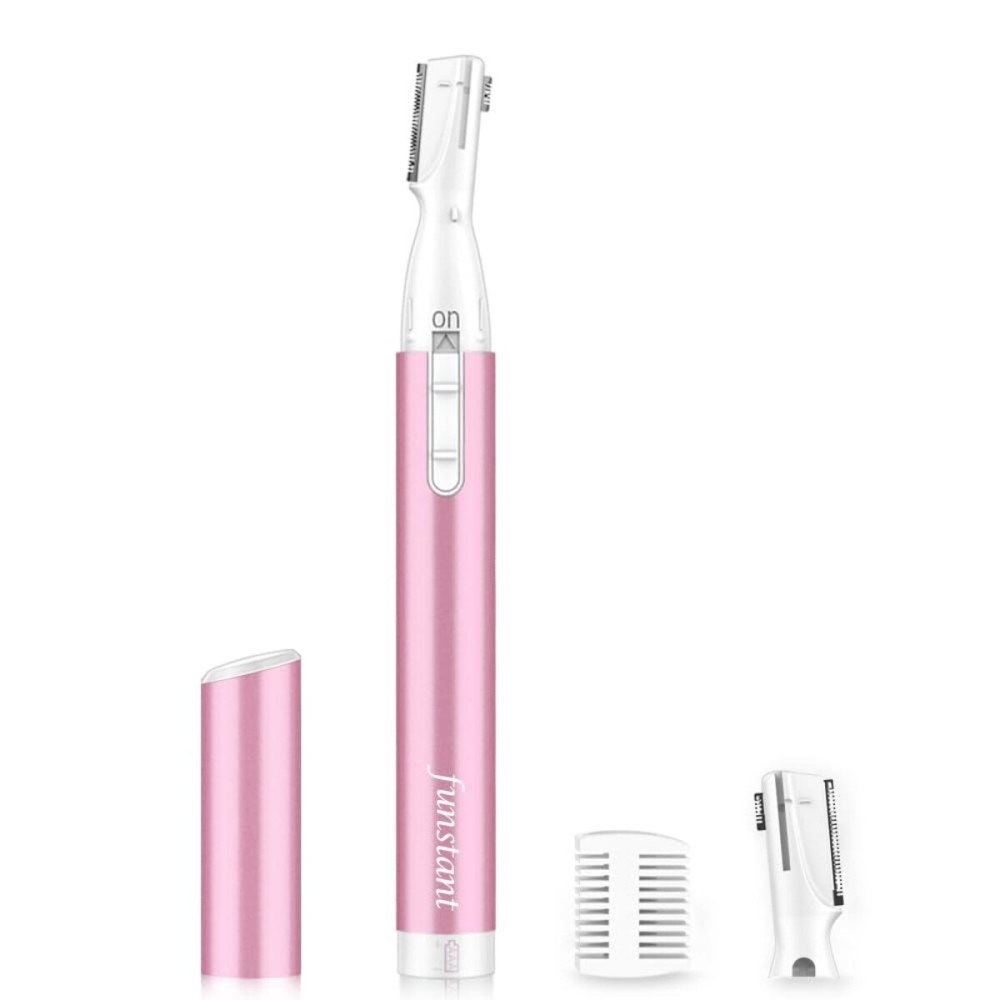 Funstant Upgraded Eyebrow Trimmer, Precision Electric Eyebrow Razor for Women Battery-Operated Facial Hair Remover with Comb No Pulling Sensation Painless for Face Chin Neck, Upper-Lip, Peach-Fuzz Funstant Upgraded Eyebrow Trimmer, Precision Electric Eyebrow Razor for Women Battery-Operated Facial Hair Remover with Comb No Pulling Sensation Painless for Face Chin Neck, Upper-Lip, Peach-Fuzz