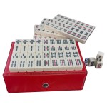 CurcKua Mini Mahjong Set Travel Mahjong Traditional Chinese Majhong Game with 144PCS Mahjong Tiles 2PCS Dices for Leisure Travel Party Family Game Chinese Mahjong Mahjong Game Travel Mahjong Mah Jong