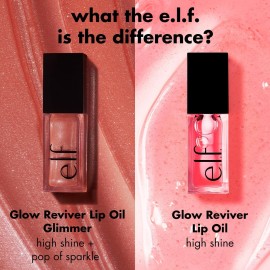 e.l.f. Glow Reviver Lip Oil, Nourishing and Hydrating with High-Shine Glimmer Finish & Sheer Wash Of Color, Minty Scent, Non-Sticky, Vegan & Cruelty-free, Candy Coded e.l.f. Glow Reviver Lip Oil, Nourishing and Hydrating with High-Shine Glimmer Finish & Sheer Wash Of Color, Minty Scent, Non-Sticky, Vegan & Cruelty-free, Candy Coded