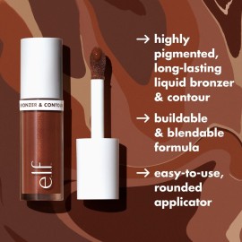 e.l.f. Camo Liquid Bronzer & Contour, Silky Highly Pigmented Formula, Creates a Long-Lasting Bronzed Glow & Natural Look, Vegan & Cruelty-Free, 5 Medium e.l.f. Camo Liquid Bronzer & Contour, Silky Highly Pigmented Formula, Creates a Long-Lasting Bronzed Glow & Natural Look, Vegan & Cruelty-Free, 5 Medium