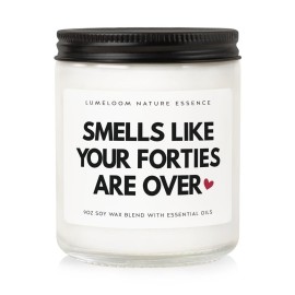 LUMELOOM Funny 50th Birthday Gifts for Her, Women, 9oz Lavender Scented Soy Wax Candle, 1975, 50th Birthday Decorations for Women, Men, Her, Him, Wife, Sister, Friends, Cool Gifts