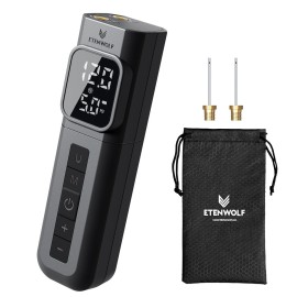 ETENWOLF P200 Electric Ball Pump 2000mAh Sports Air Pump with Digital Pressure Gauge for Basketball Soccer Volleyball (Black)