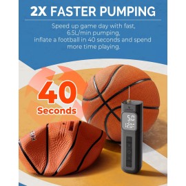 ETENWOLF P200 Electric Ball Pump 2000mAh Sports Air Pump with Digital Pressure Gauge for Basketball Soccer Volleyball (Black) ETENWOLF P200 Electric Ball Pump 2000mAh Sports Air Pump with Digital Pressure Gauge for Basketball Soccer Volleyball (Black)