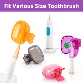 Atiloy 6 Pack Toothbrush Covers Portable Toothbrush Protector Coverings Clips Tooth Brush Storage Head Cover Cap for Kids Bathroom Home Travel Tooth Brush Case Atiloy 6 Pack Toothbrush Covers Portable Toothbrush Protector Coverings Clips Tooth Brush Storage Head Cover Cap for Kids Bathroom Home Travel Tooth Brush Case