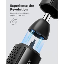 MANSPOT Nose & Ear Hair Trimmer for Men, 10000-RPM Electric Nose Trimmer for Men with Vacuum Cleaning System, IPX7 Waterproof, USB-C Charge, 90min Runtime,Magnetic Detachable Blade Head,Easy to Clean MANSPOT Nose & Ear Hair Trimmer for Men, 10000-RPM Electric Nose Trimmer for Men with Vacuum Cleaning System, IPX7 Waterproof, USB-C Charge, 90min Runtime,Magnetic Detachable Blade Head,Easy to Clean