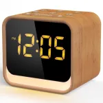 Housbay Wooden Sound Machine Alarm Clock -Your Sleep-Wake Companion, White Noise for Sleep, Space-Saving, Natural Alarm for Gentle Wake-Up