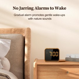 Housbay Wooden Sound Machine Alarm Clock -Your Sleep-Wake Companion, White Noise for Sleep, Space-Saving, Natural Alarm for Gentle Wake-Up Housbay Wooden Sound Machine Alarm Clock -Your Sleep-Wake Companion, White Noise for Sleep, Space-Saving, Natural Alarm for Gentle Wake-Up