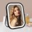 YEKKOPT Travel Mirror with Lights, Small LED Makeup Mirror with Lights,Portable Desk Mirror 1200mAh Battery,3 Color Modes,Dimmable Touch Screen, Tabletop Folding Compact Mirror,Women Gift