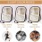 YEKKOPT Travel Mirror with Lights, Small LED Makeup Mirror with Lights,Portable Desk Mirror 1200mAh Battery,3 Color Modes,Dimmable Touch Screen, Tabletop Folding Compact Mirror,Women Gift
