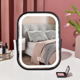 YEKKOPT Travel Mirror with Lights, Small LED Makeup Mirror with Lights,Portable Desk Mirror 1200mAh Battery,3 Color Modes,Dimmable Touch Screen, Tabletop Folding Compact Mirror,Women Gift YEKKOPT Travel Mirror with Lights, Small LED Makeup Mirror with Lights,Portable Desk Mirror 1200mAh Battery,3 Color Modes,Dimmable Touch Screen, Tabletop Folding Compact Mirror,Women Gift